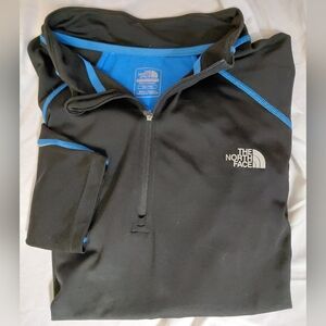 The North Face Flight Series Charcoal And Blue Quarter Zip Pullover